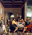 Jacopo Bassano Canvas Paintings - Supper at Emmaus
